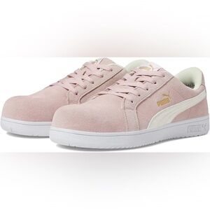 Women’s size 9.5 Puma Iconic Suede Pink WNS Low Comp Toe Sneaker NIB